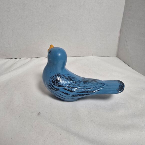 Roseville Ohio L&H Pottery Blue Bird Bath Clip On 1960s MCM Vintage INCOMPLETE - Picture 5 of 10